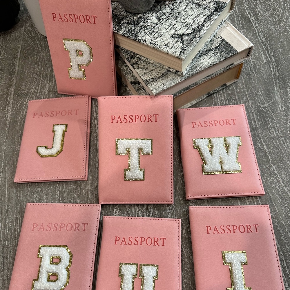 Passport holder with personalized initial. Ask me for your initial